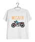 Wanderlust Travel Travel MUSAFIR ENGLISH - WITH BIKE Custom Printed Graphic Design T-Shirt for Women